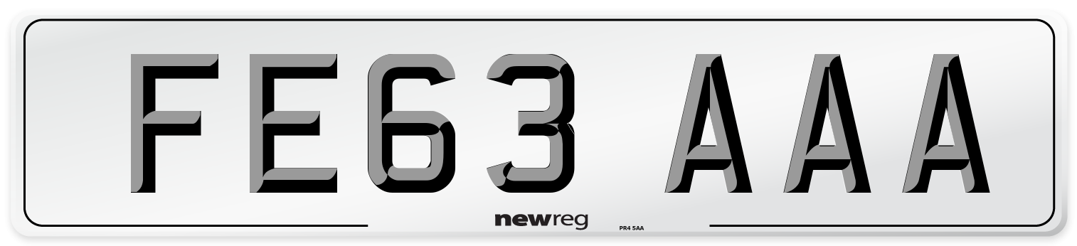 FE63 AAA Number Plate from New Reg